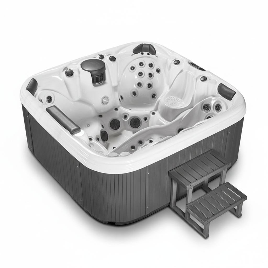 Hot Tub - Jacuzzi dla 6 osób, wytrzymała nylonowa