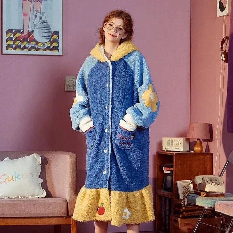 Damska zimowa ciepła piżama z  – Bathrobe recenzja i cena